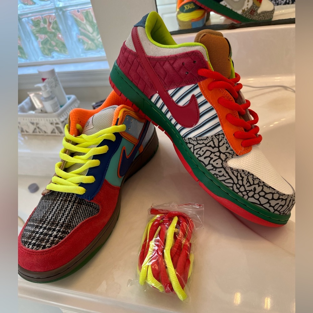 Nike crazy mismatched sneakers. “What the Dunk”. New. Size 11